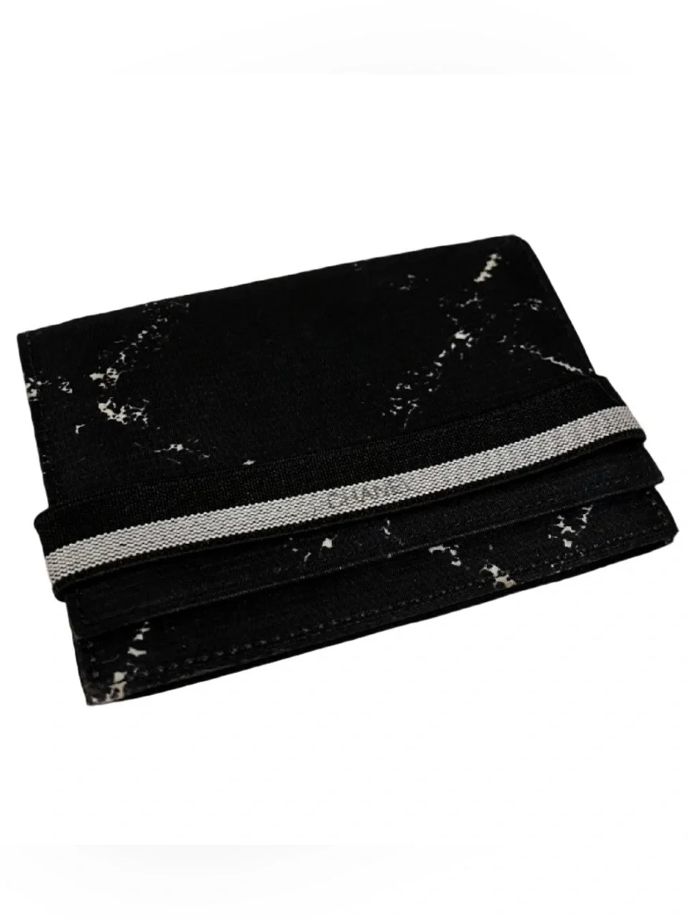 Chanel Black and White Travel Line Nylon Bifold Long Wallet